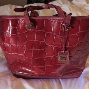 Dooney & Bourke Red Croc-Embossed Tote